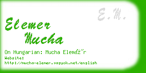 elemer mucha business card